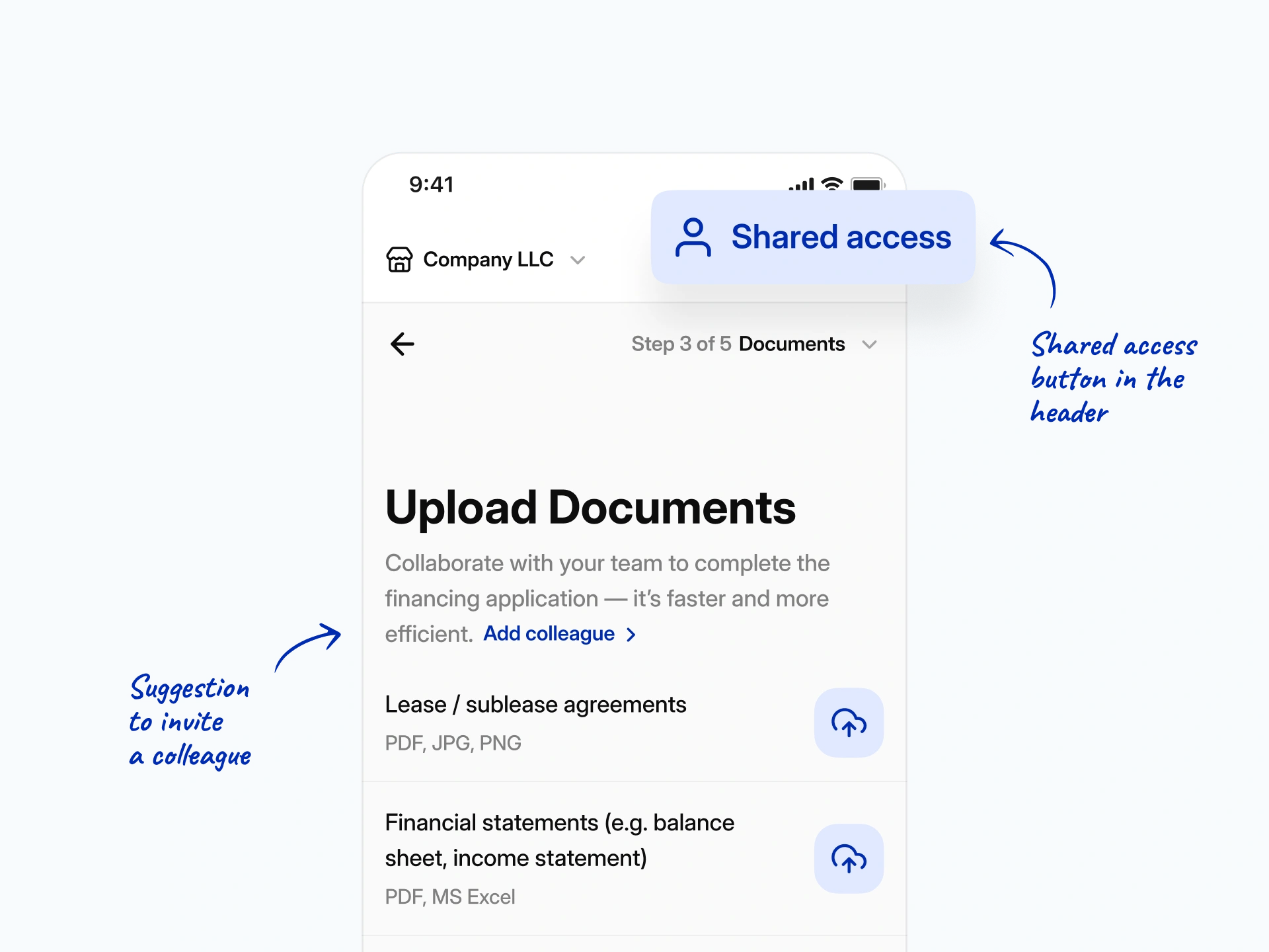 Shared access button